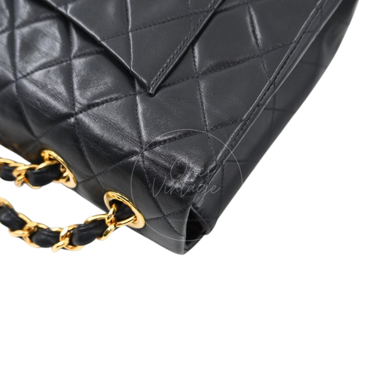 Chanel Maxi Flap Bag 34 Quilted Lambskin Black GHW Series 3