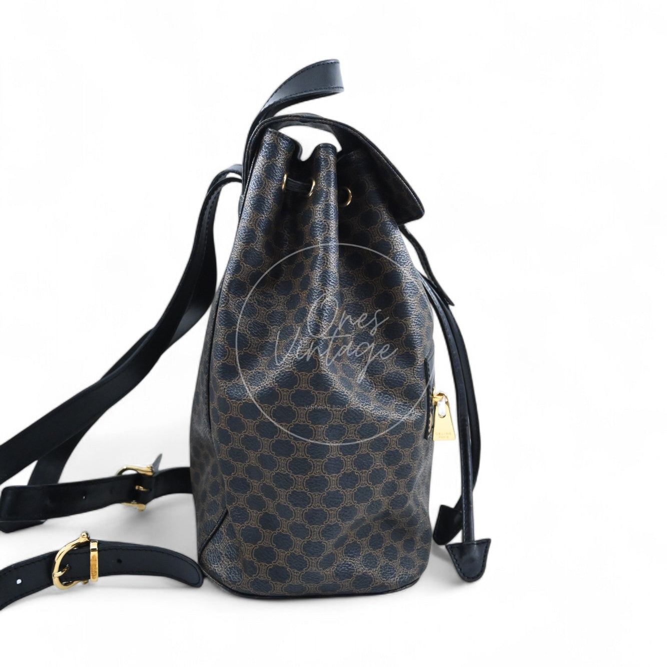 Celine Vintage Backpack GHW Black