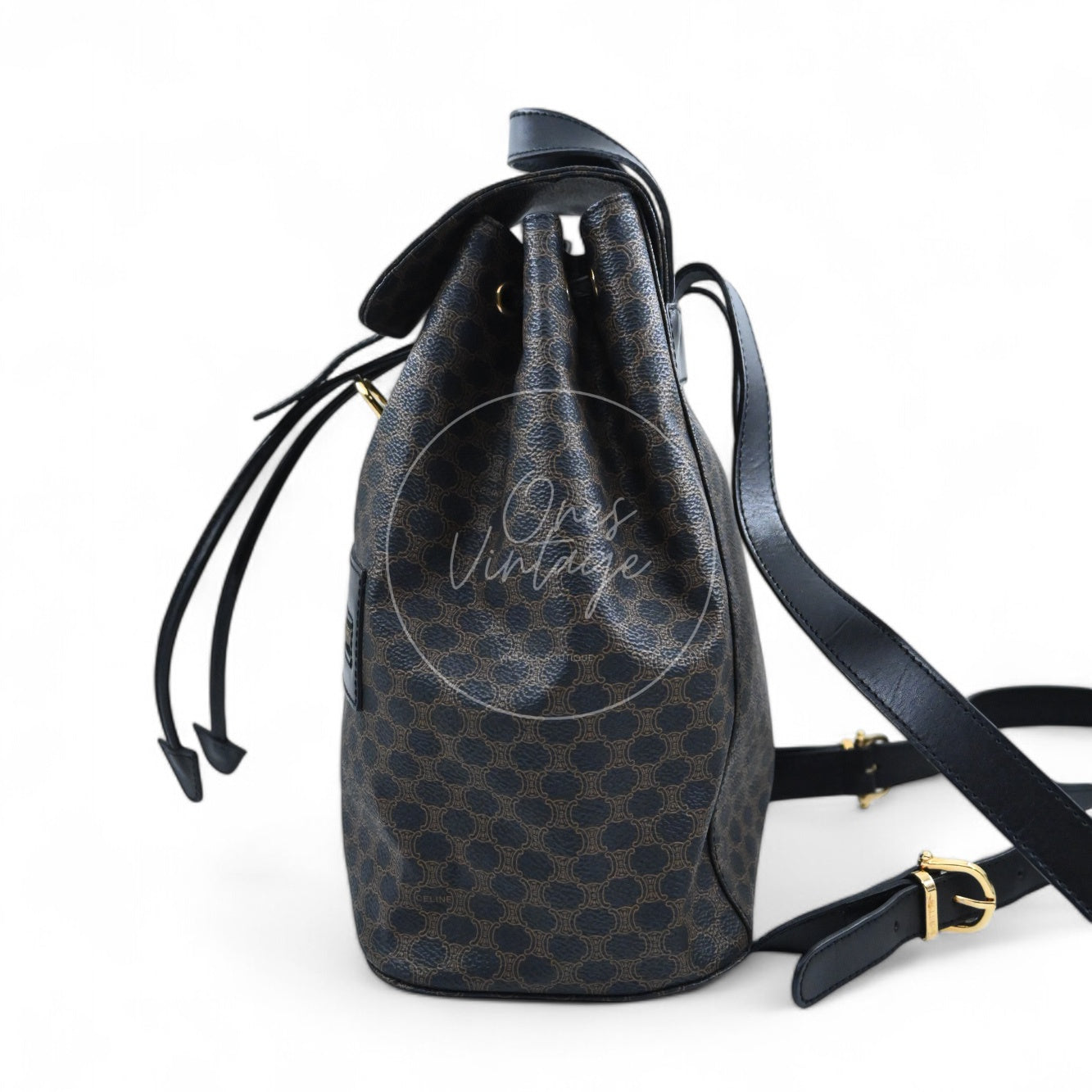 Celine Vintage Backpack GHW Black