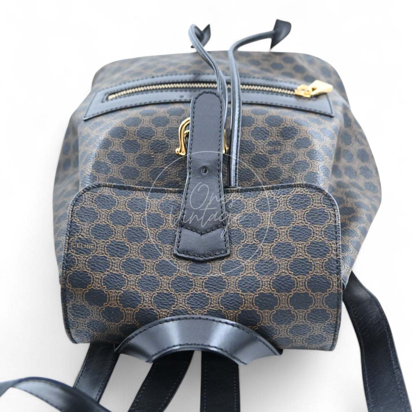 Celine Vintage Backpack GHW Black