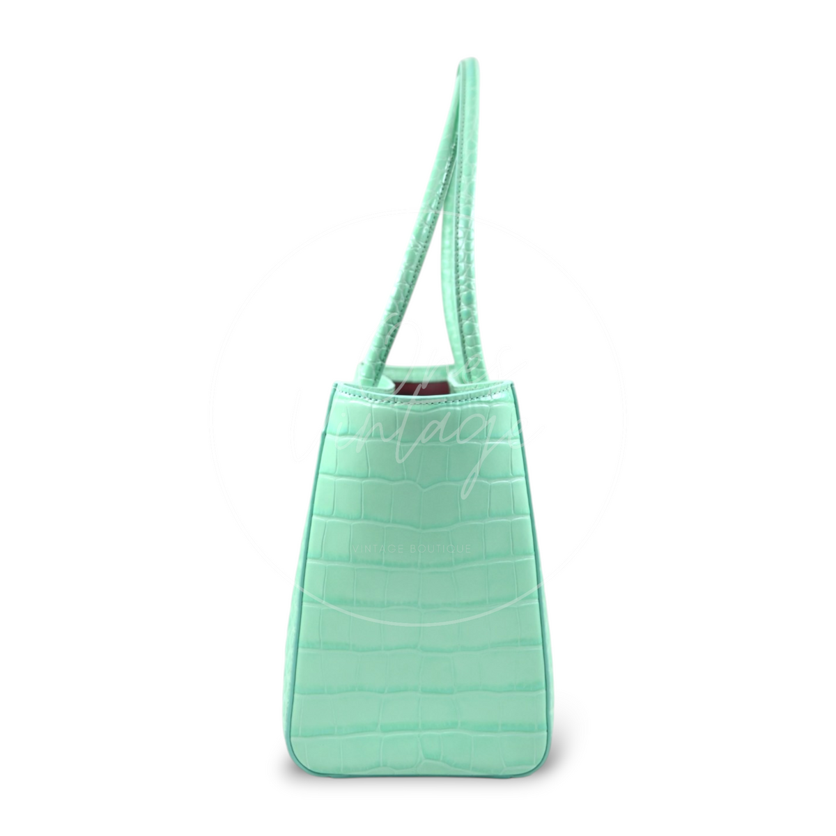 Chanel Cerf Crocodile Embossed Calfskin Tote Bag GHW Green Series UK