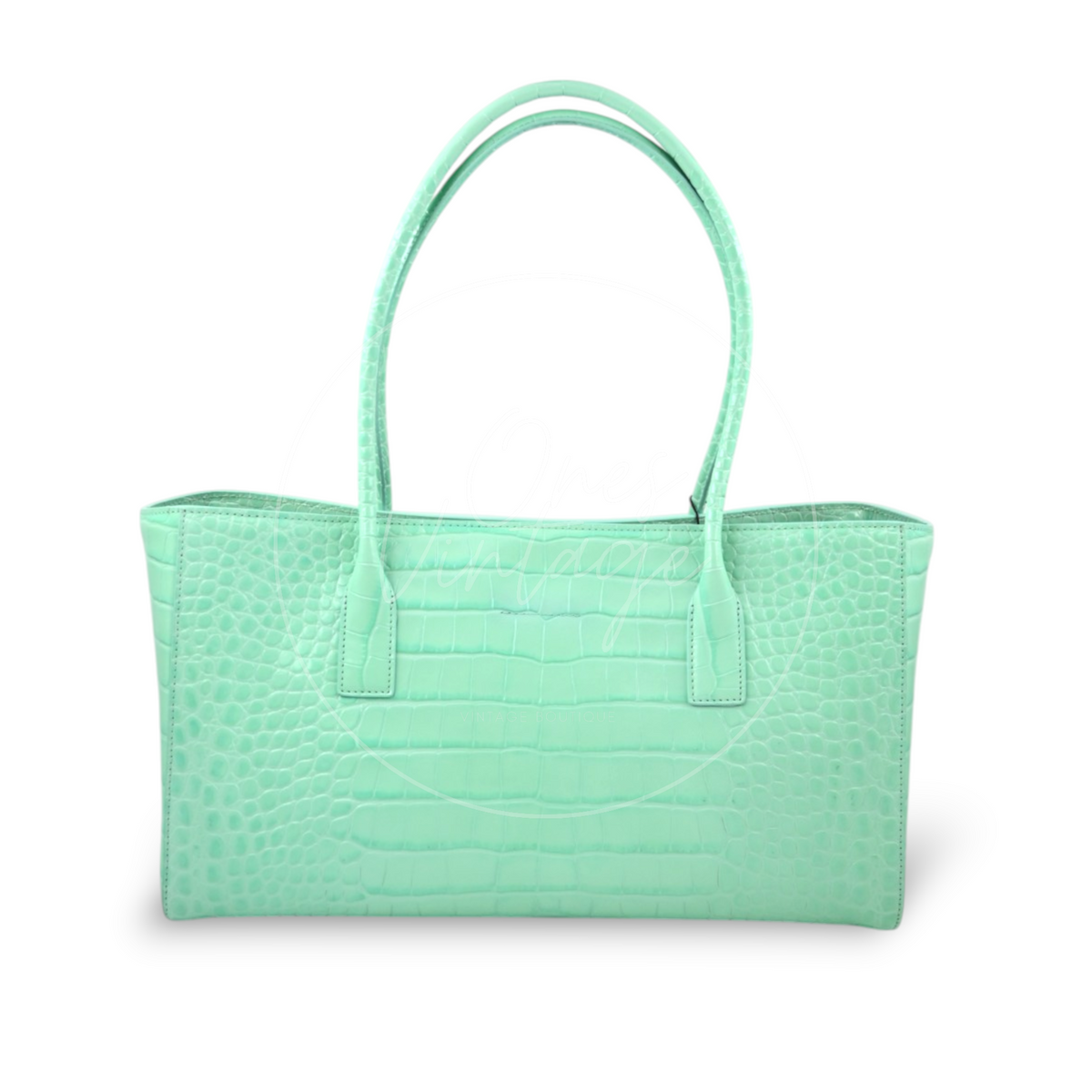 Chanel Cerf Crocodile Embossed Calfskin Tote Bag GHW Green Series UK