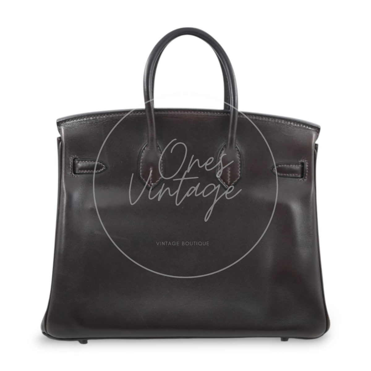 Hermes Birkin 25 Barenia Leather Ebene Square N