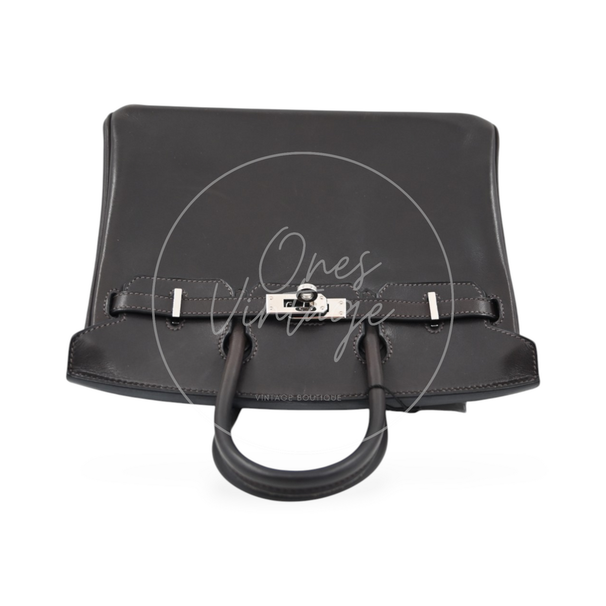 Hermes Birkin 25 Barenia Leather Ebene Square N
