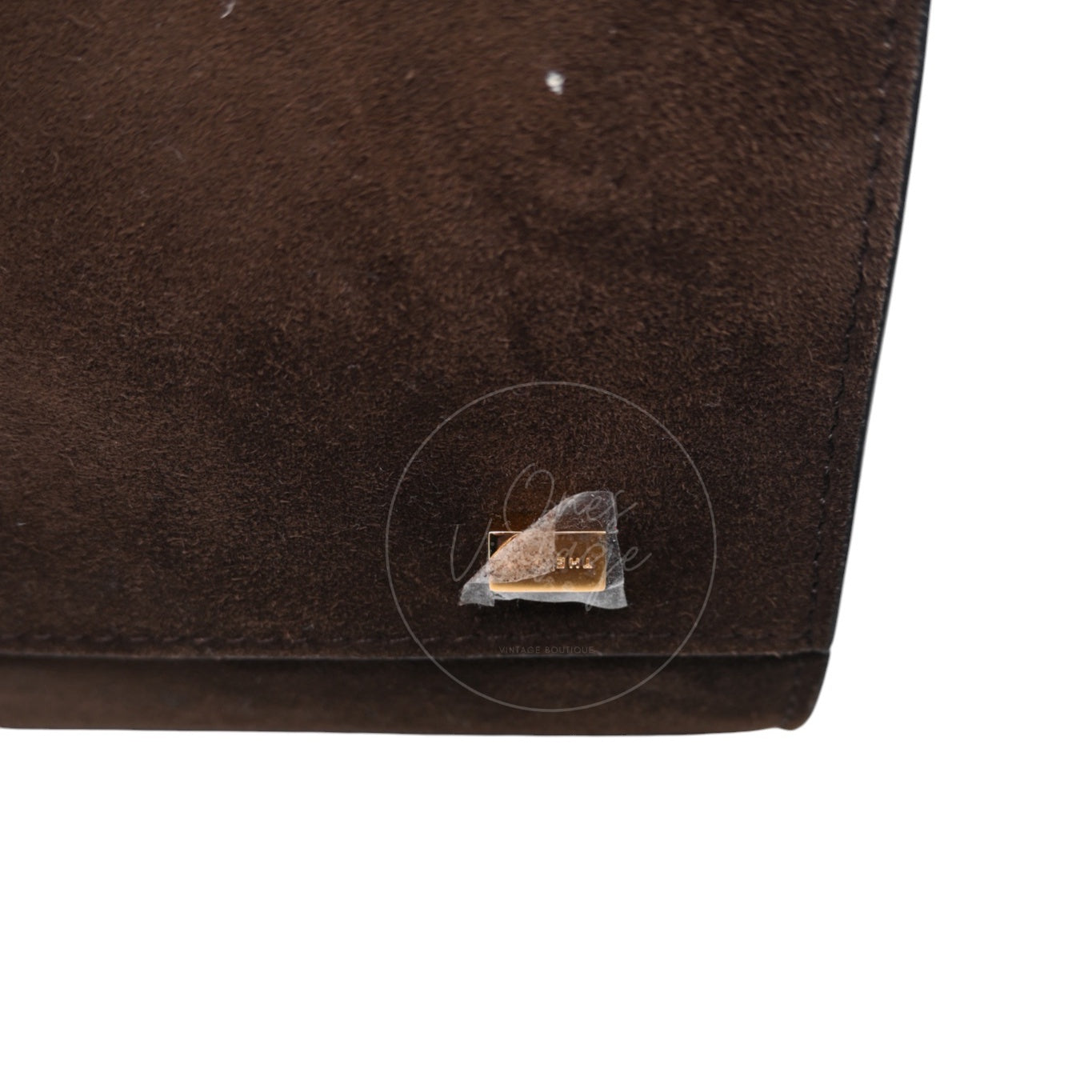 The Row Suede Soft Margaux 10 Bag GHW Mocha
