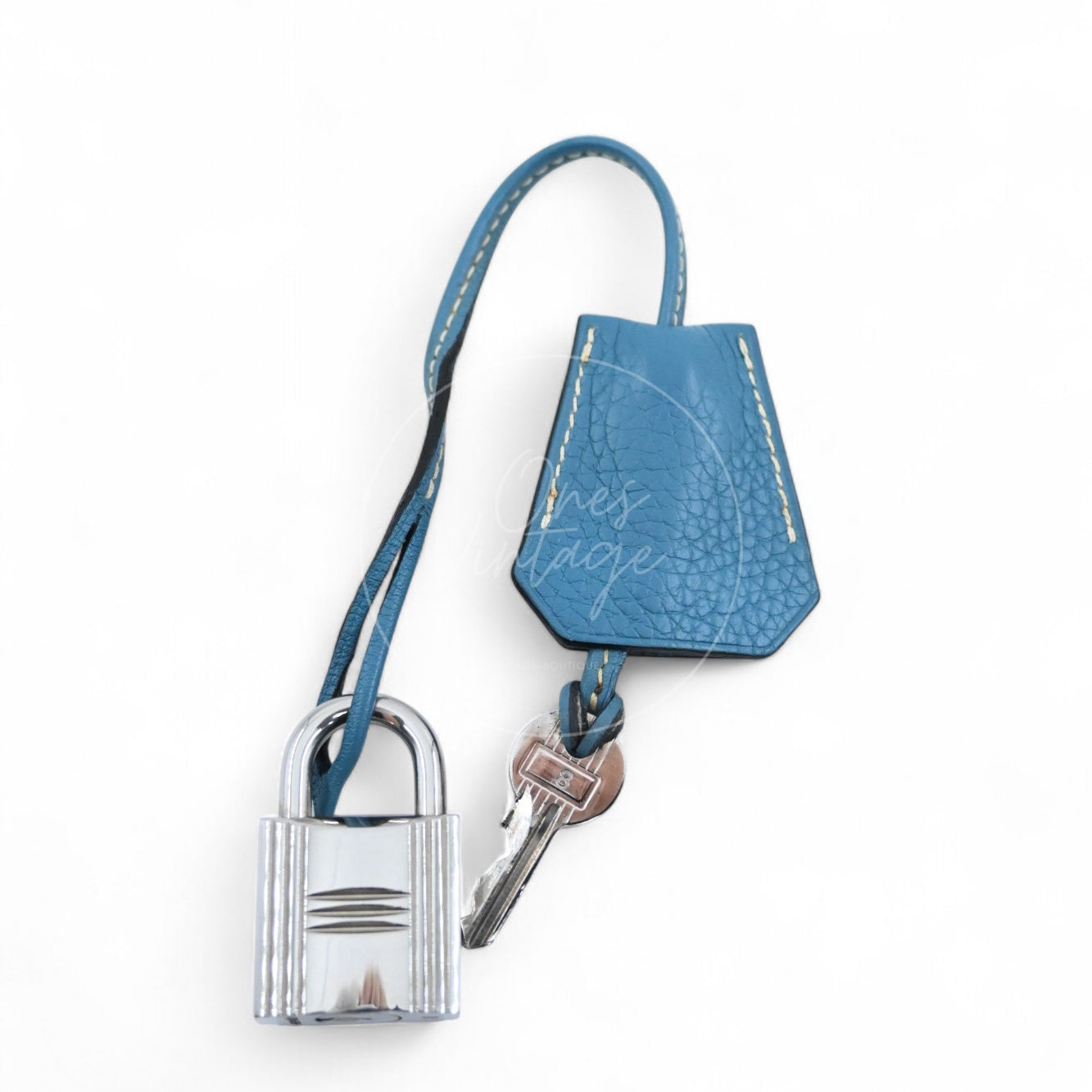 Hermes Shoulder Birkin 42 PHW Denim Blue Square I
