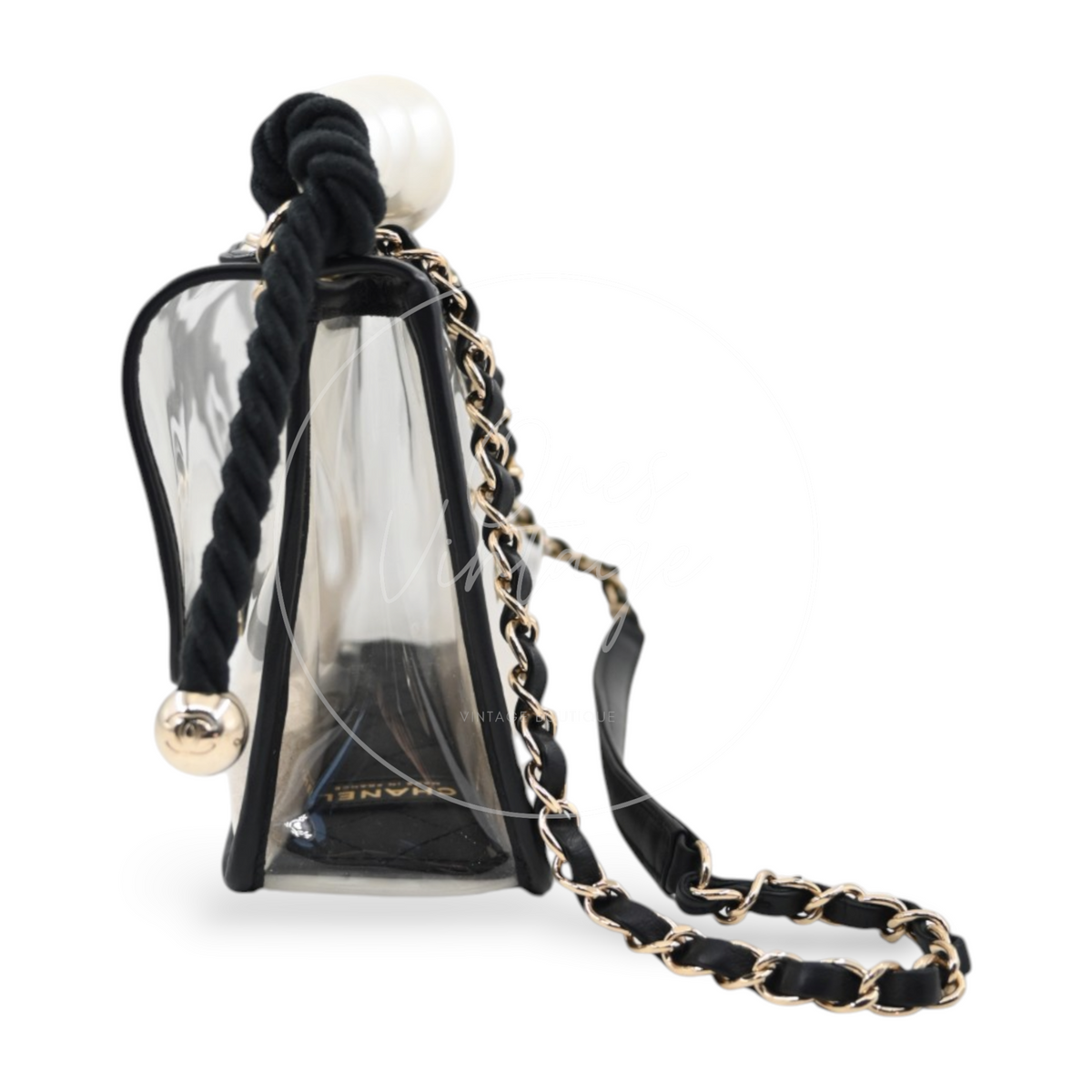 Chanel Sand by The Sea Pearl Clear Classic Flap Bag GHW Clear Series 27