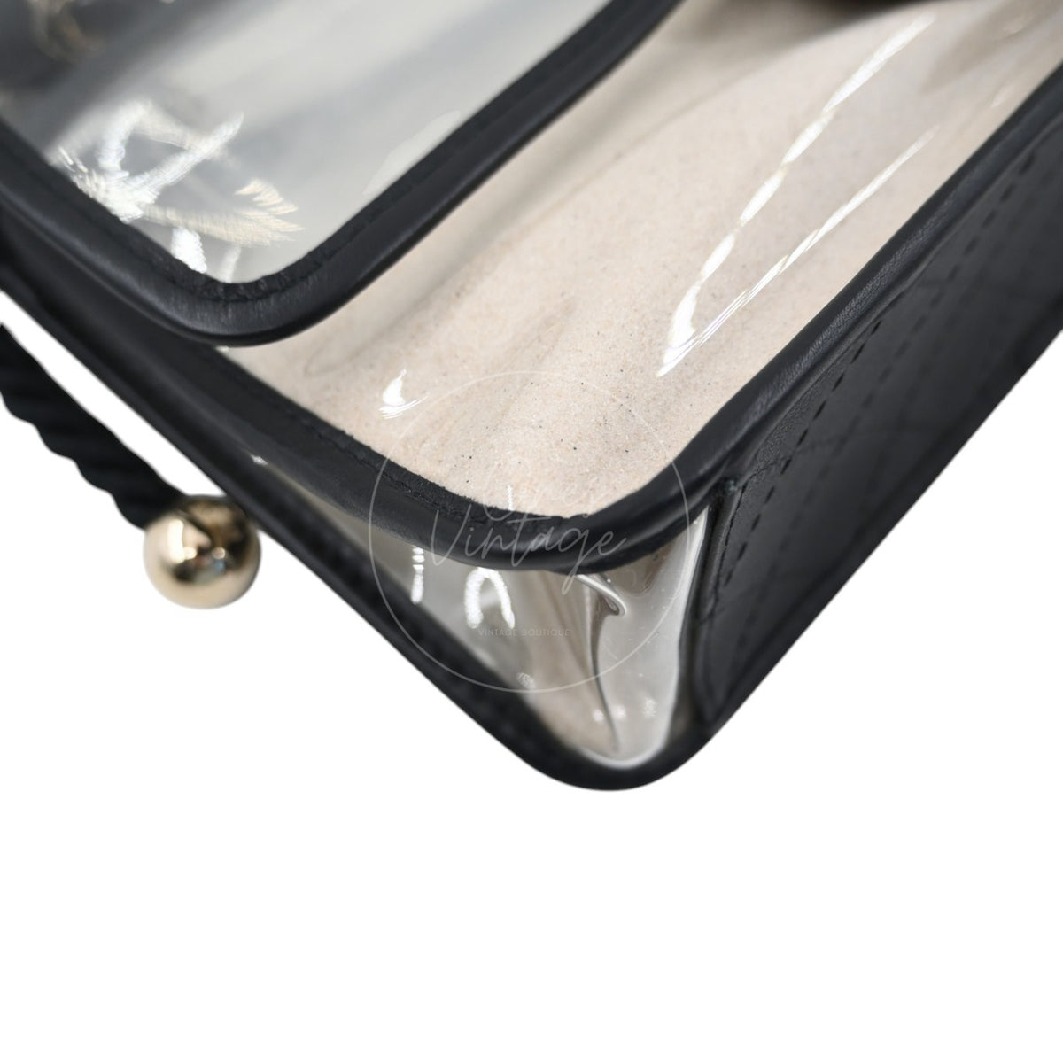 Chanel Sand by The Sea Pearl Clear Classic Flap Bag GHW Clear Series 27
