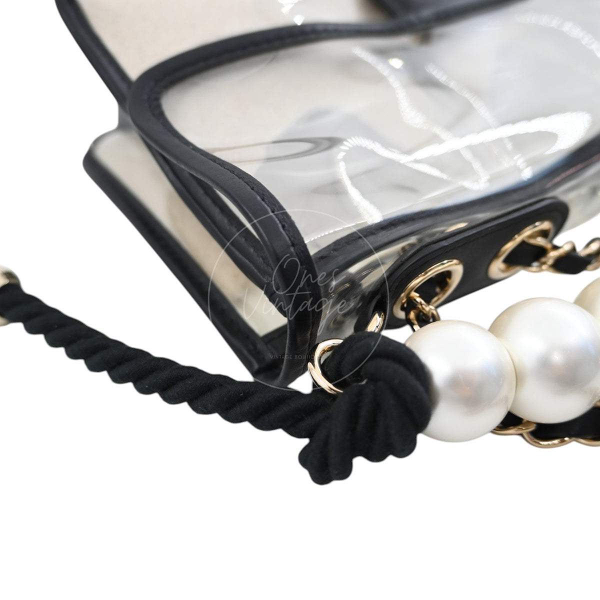 Chanel Sand by The Sea Pearl Clear Classic Flap Bag GHW Clear Series 27