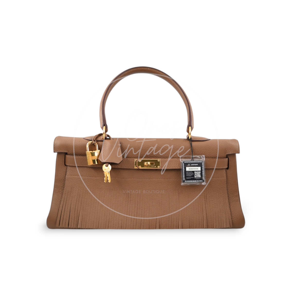Hermes 42 JPG Kelly Shoulder Togo Fringe Gold GHW Square M