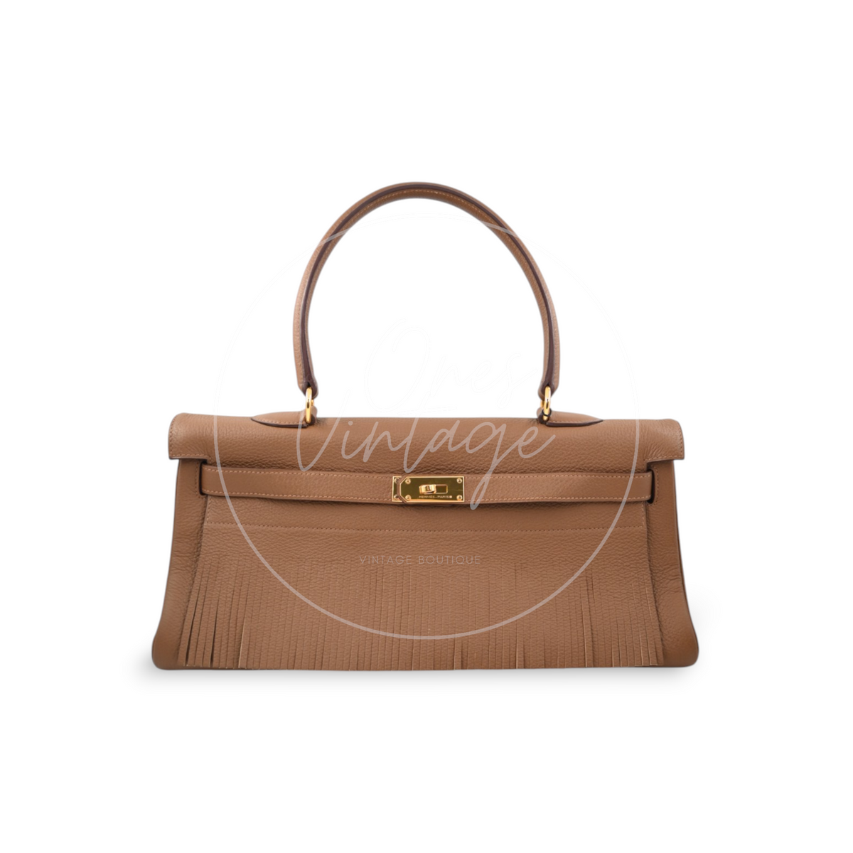 Hermes 42 JPG Kelly Shoulder Togo Fringe Gold GHW Square M