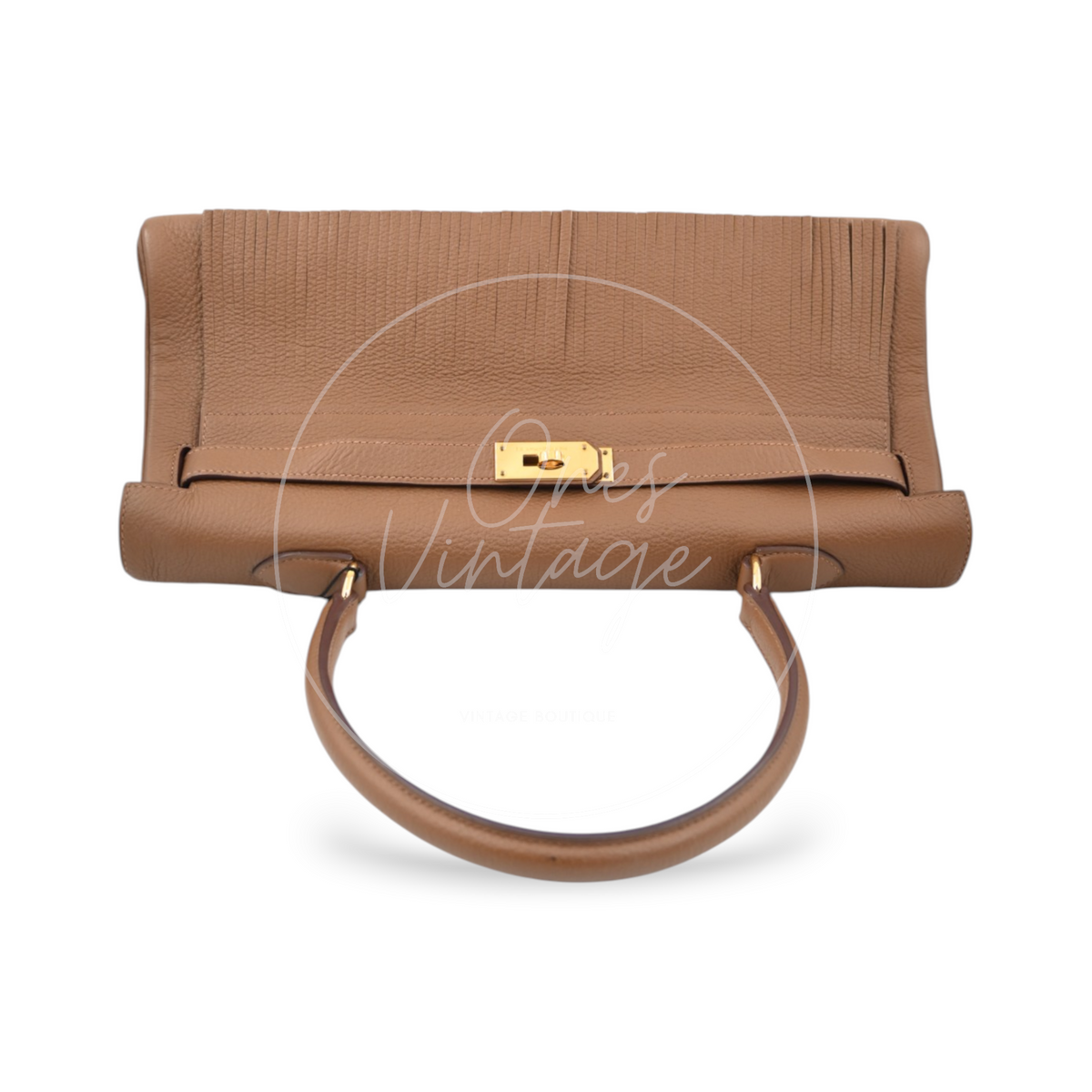 Hermes 42 JPG Kelly Shoulder Togo Fringe Gold GHW Square M