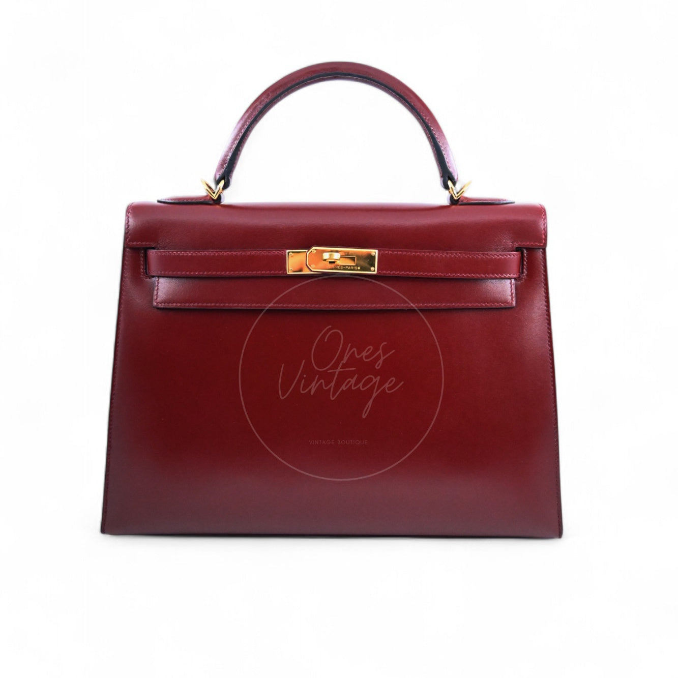 Hermes Kelly 32 Box GHW Rouge H Square G