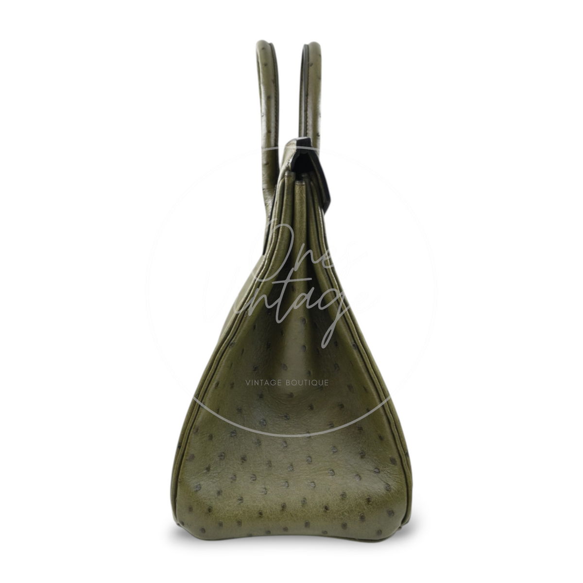 Hermes HAC Birkin 32 Ostrich GHW Olive Circle X