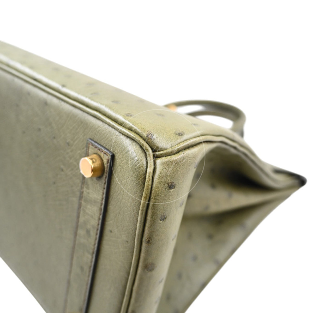 Hermes HAC Birkin 32 Ostrich GHW Olive Circle X