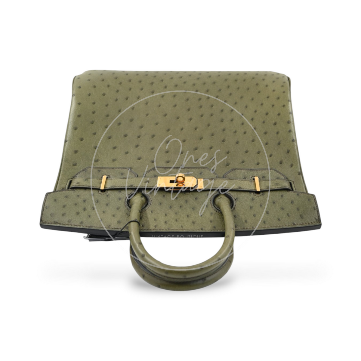 Hermes HAC Birkin 32 Ostrich GHW Olive Circle X