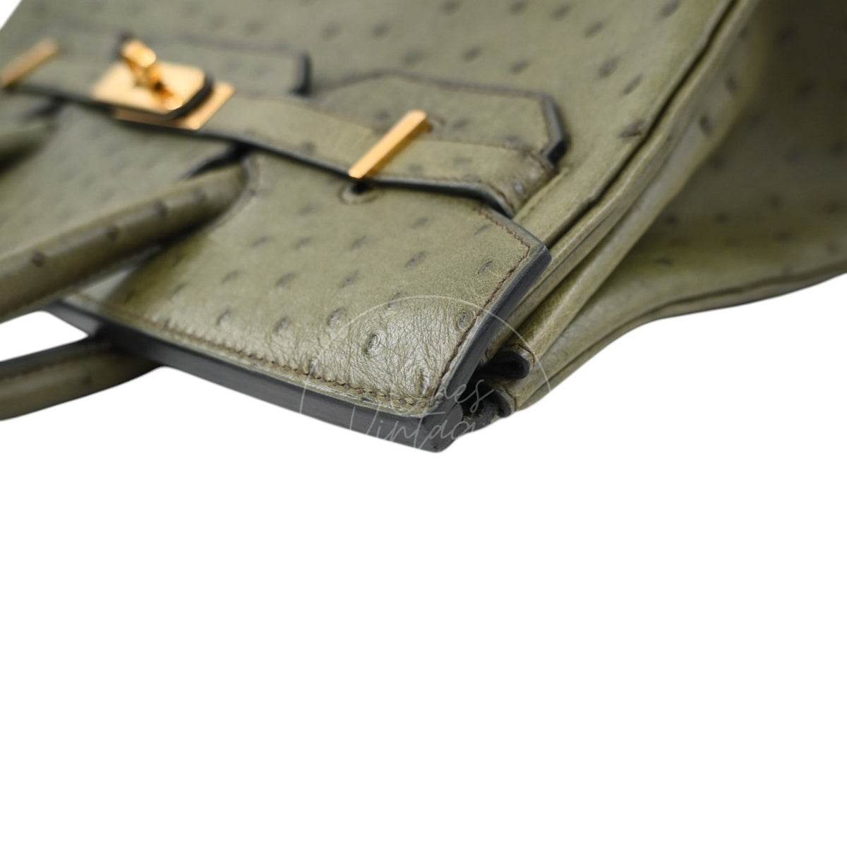 Hermes HAC Birkin 32 Ostrich GHW Olive Circle X