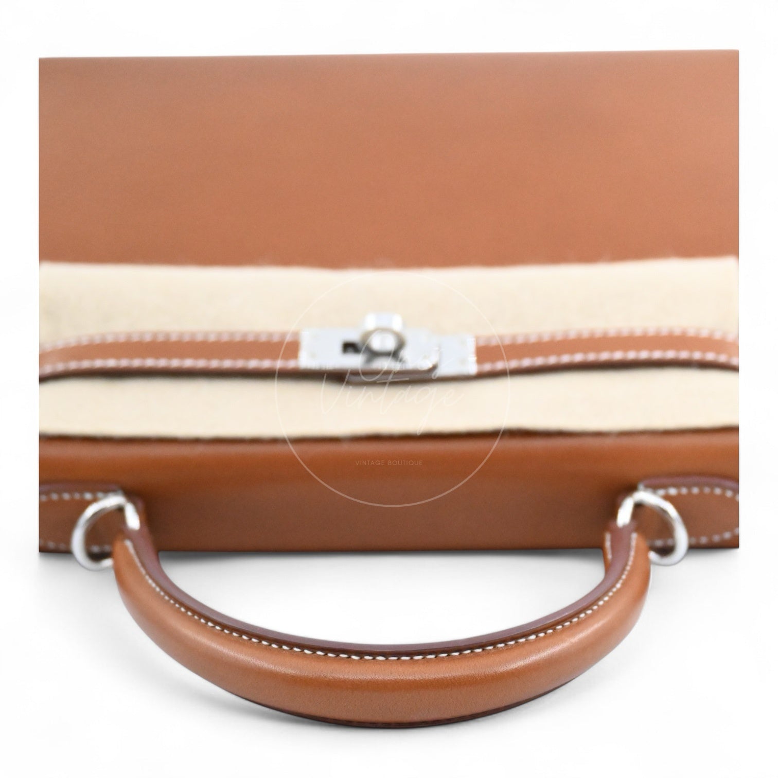 Hermes Kelly K25 Barenia Bag PHW Brown Stamp U