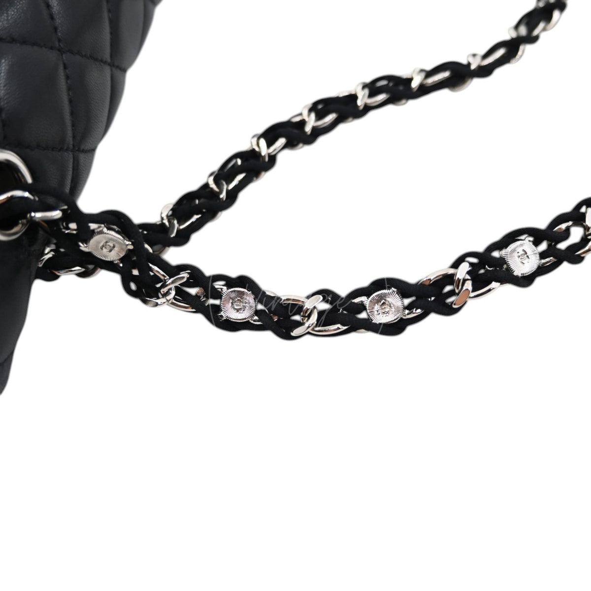 Chanel Quilted Medium Ladybug Flap Bag Lambskin Black SHW Series 14