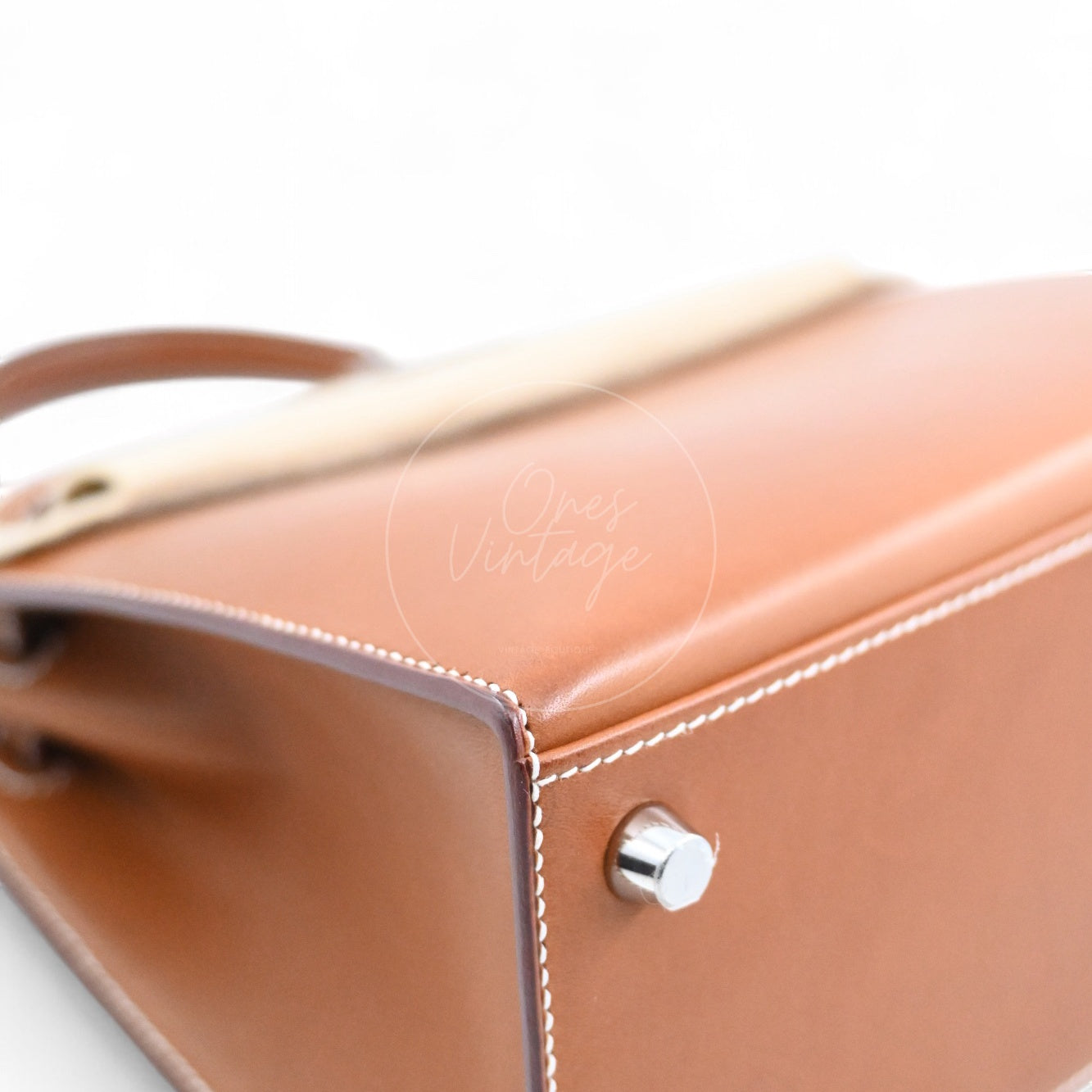 Hermes Kelly K25 Barenia Bag PHW Brown Stamp U