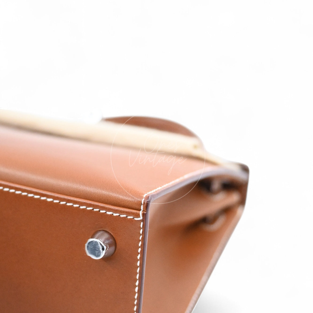 Hermes Kelly K25 Barenia Bag PHW Brown Stamp U