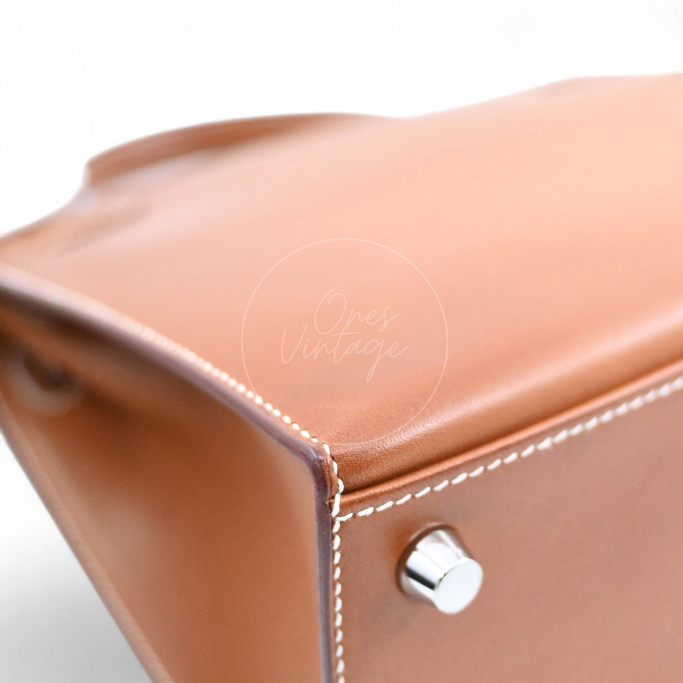 Hermes Kelly K25 Barenia Bag PHW Brown Stamp U
