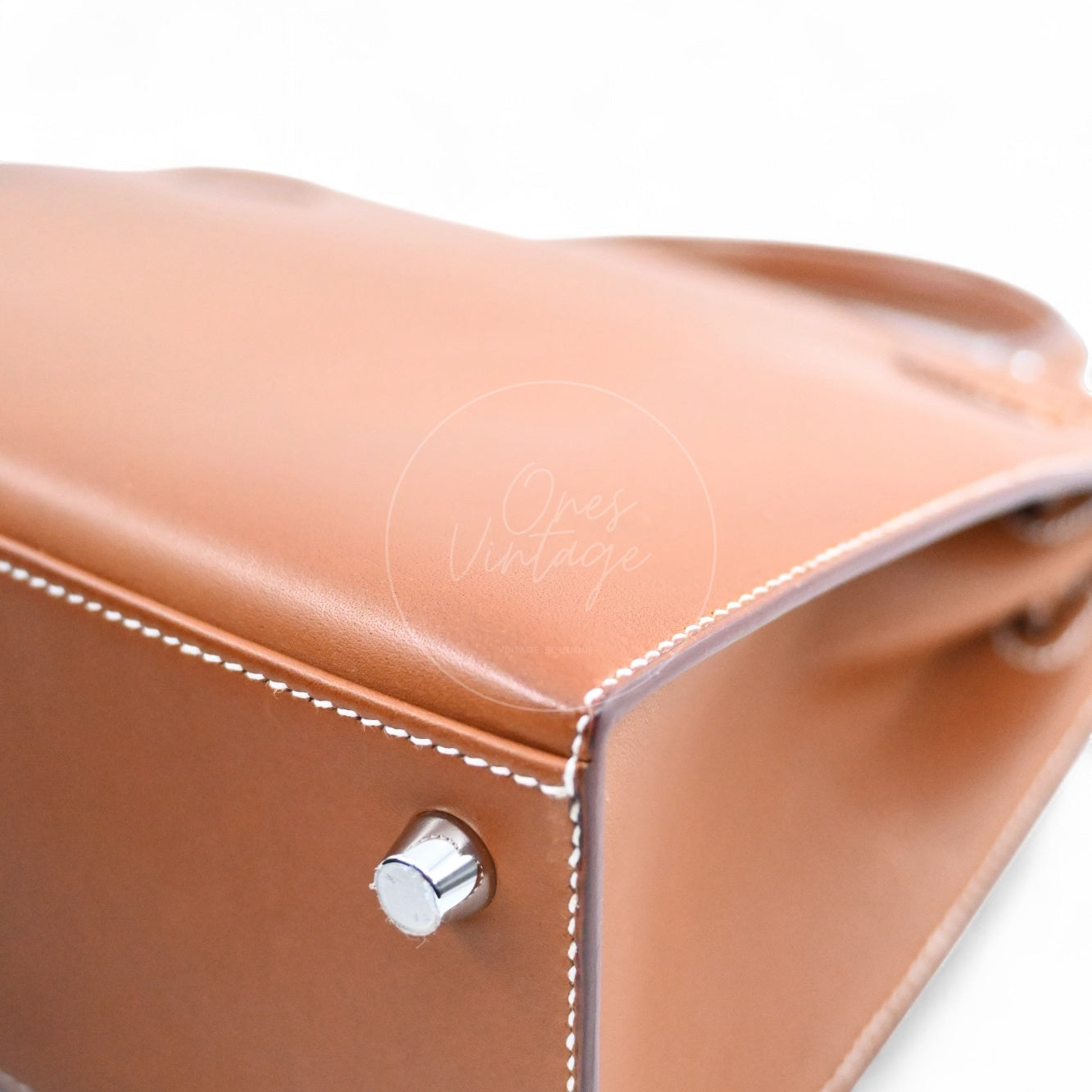 Hermes Kelly K25 Barenia Bag PHW Brown Stamp U