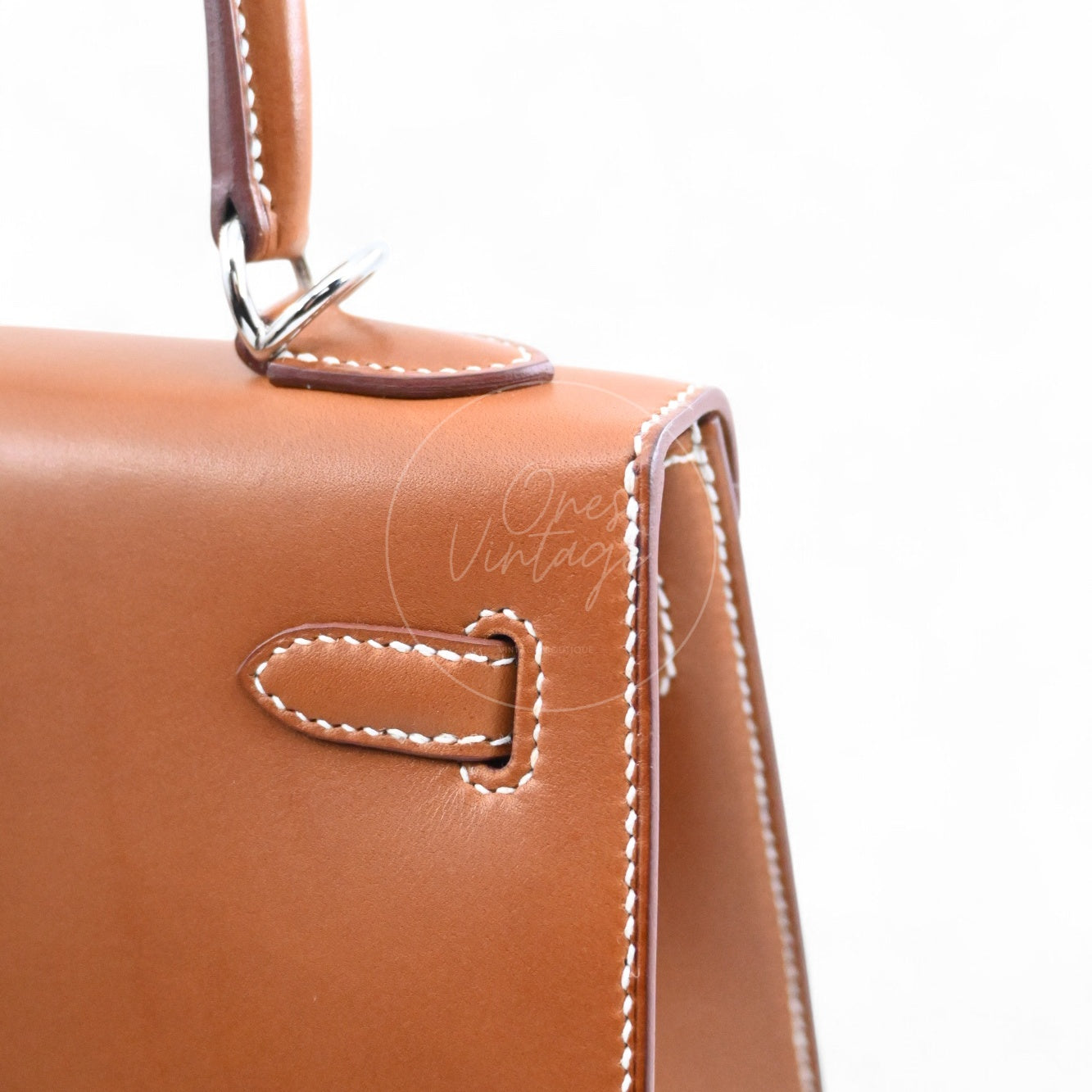 Hermes Kelly K25 Barenia Bag PHW Brown Stamp U