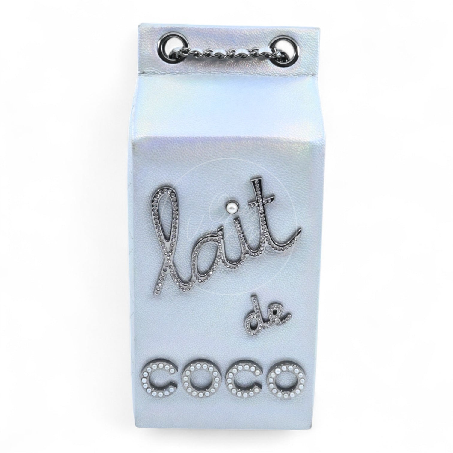 Chanel Milk Carton Iridiscent Goatskin Bag SHW Silver Series 20