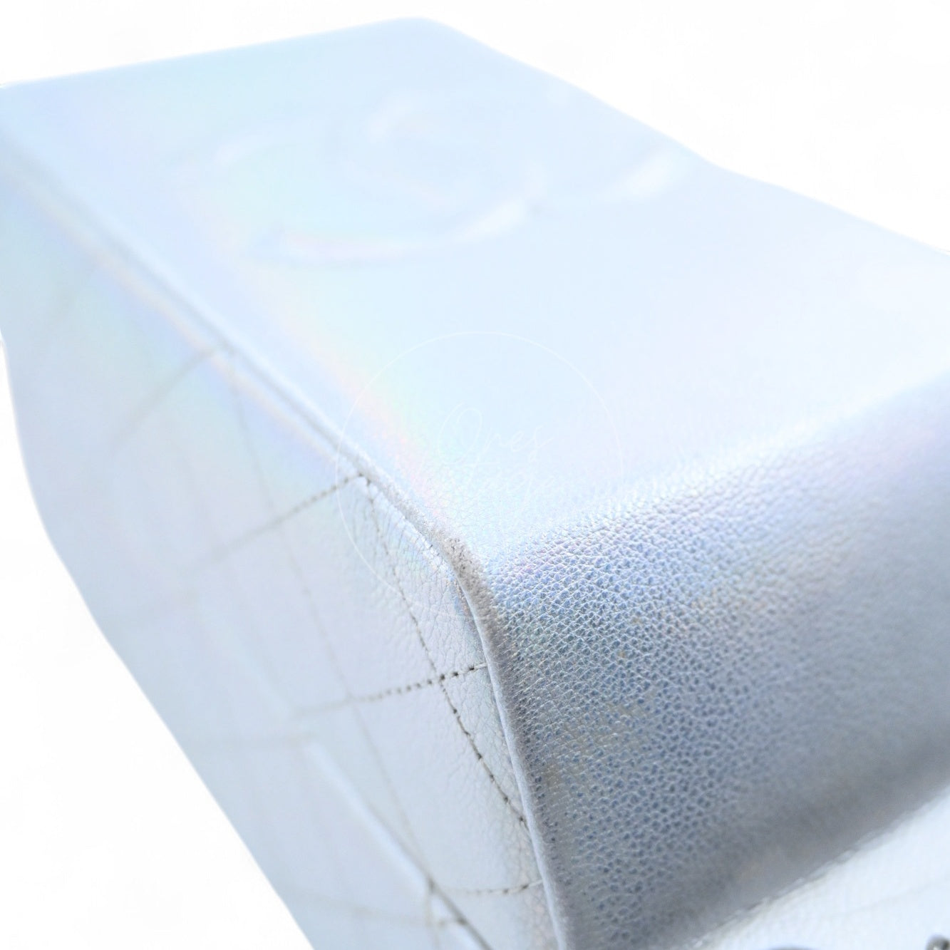 Chanel Milk Carton Iridiscent Goatskin Bag SHW Silver Series 20