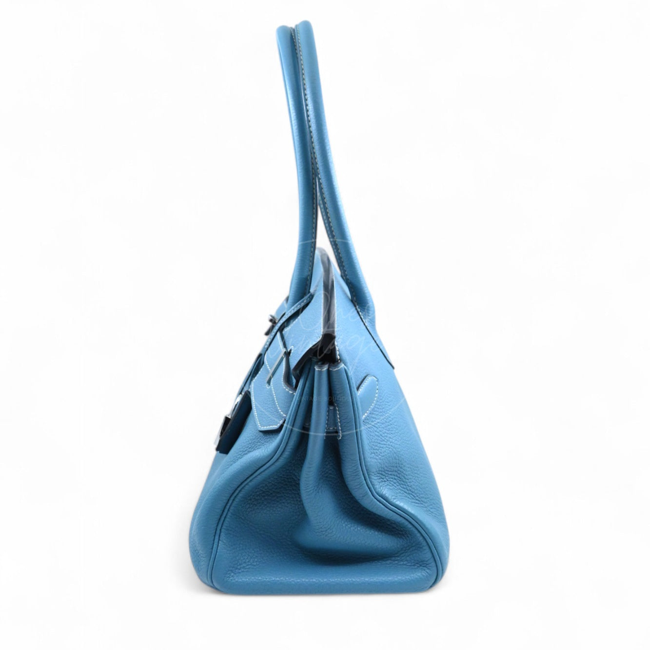 Hermes Shoulder Birkin Togo PHW Denim Blue Square M