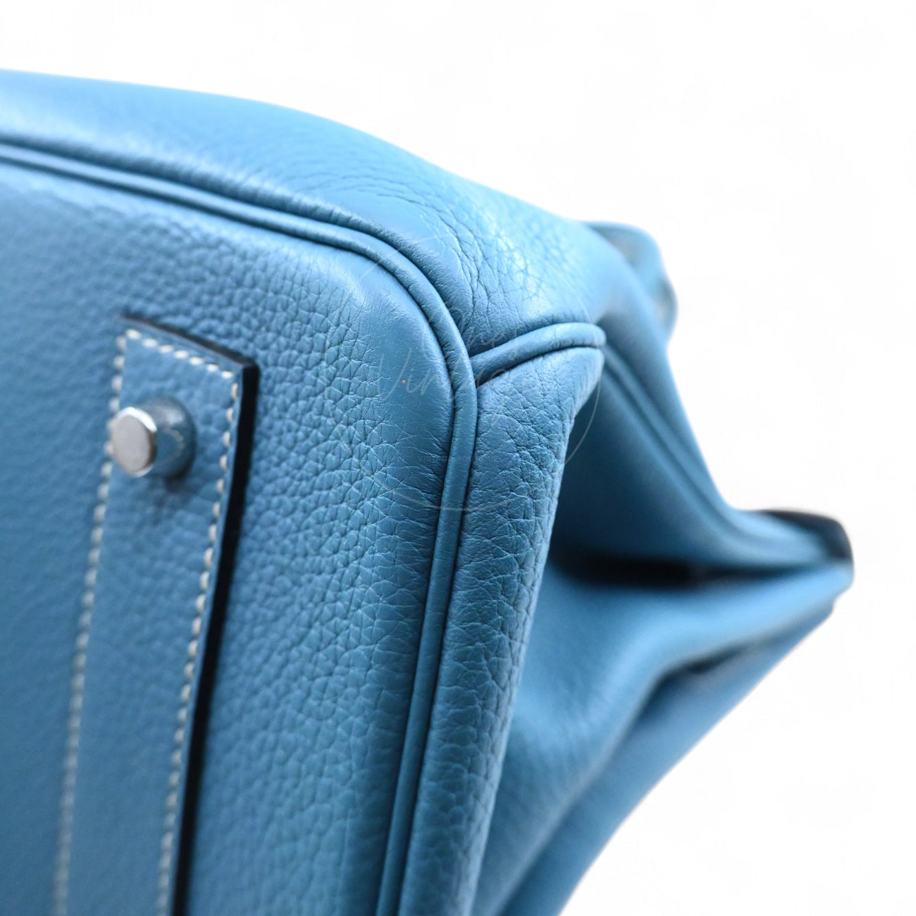 Hermes Shoulder Birkin Togo PHW Denim Blue Square M