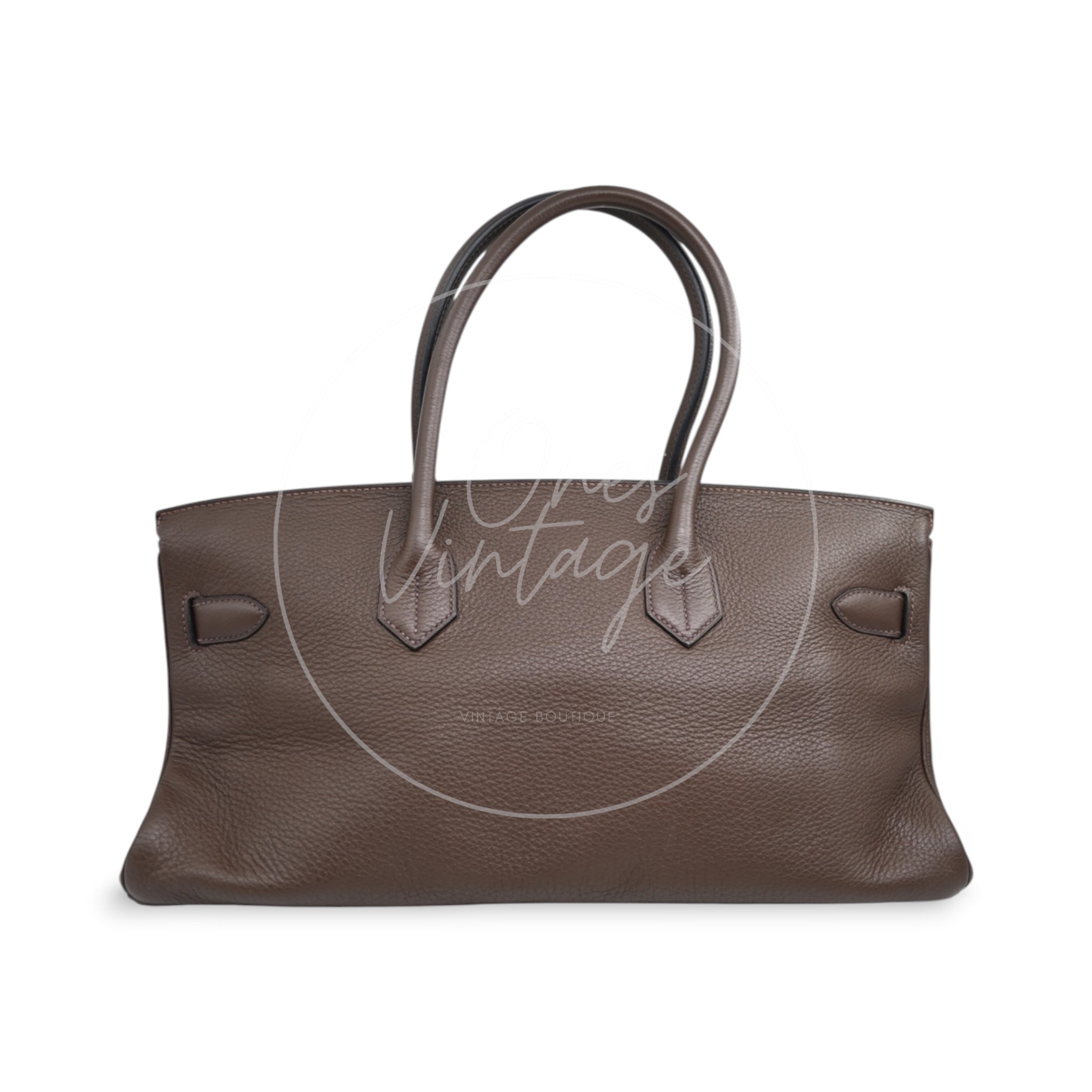 Hermes Shoulder 42 Birkin Handbag PHW Ebene Square M