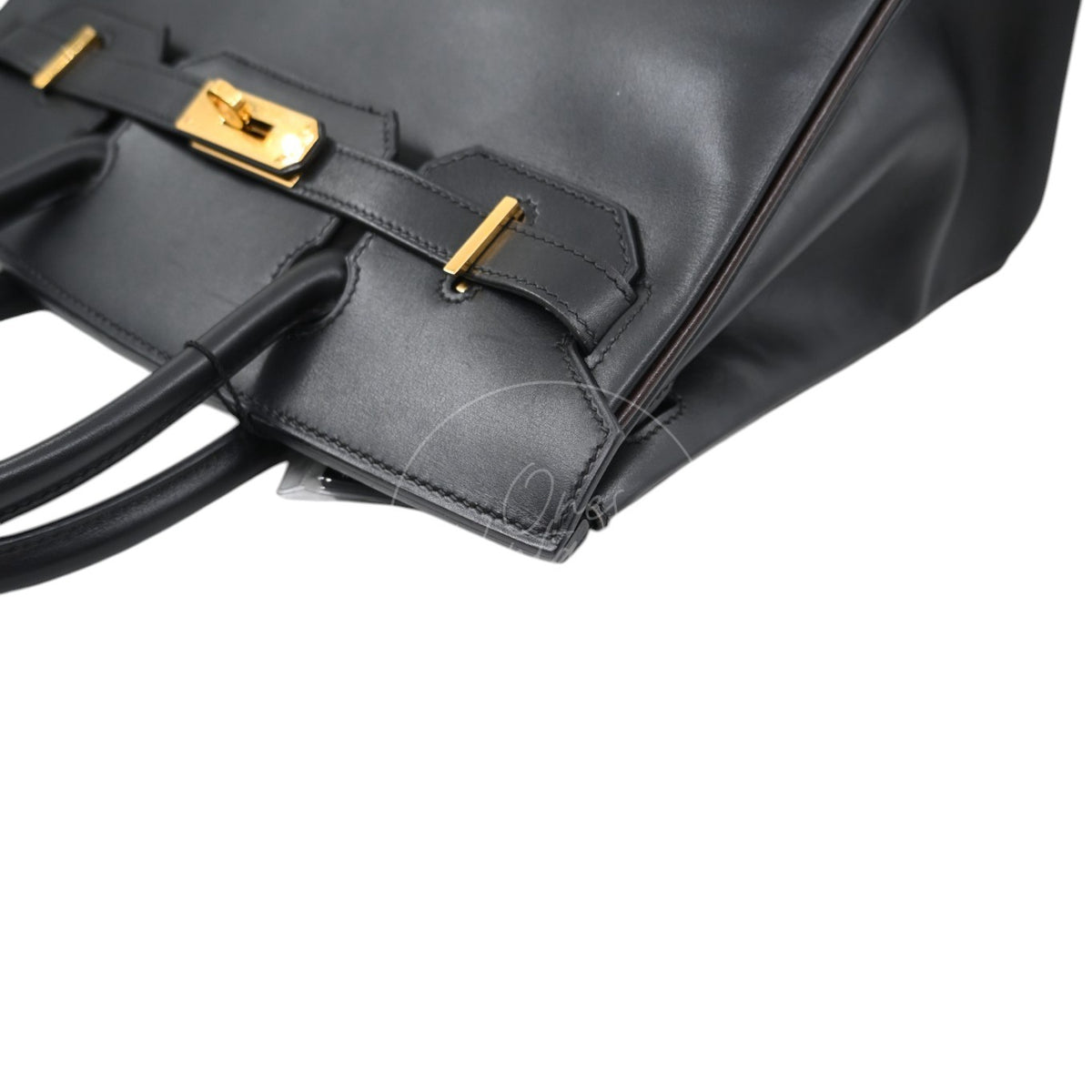 Hermes Birkin 30 Box Leather GHW Ébène and Black Square I
