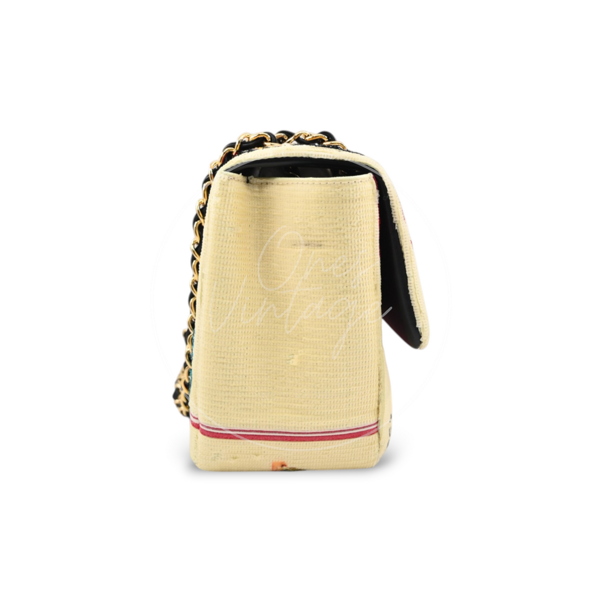 Chanel Tonight Or Never Maxi Flap Bag Red Multicolour Sequins GHW Series TE