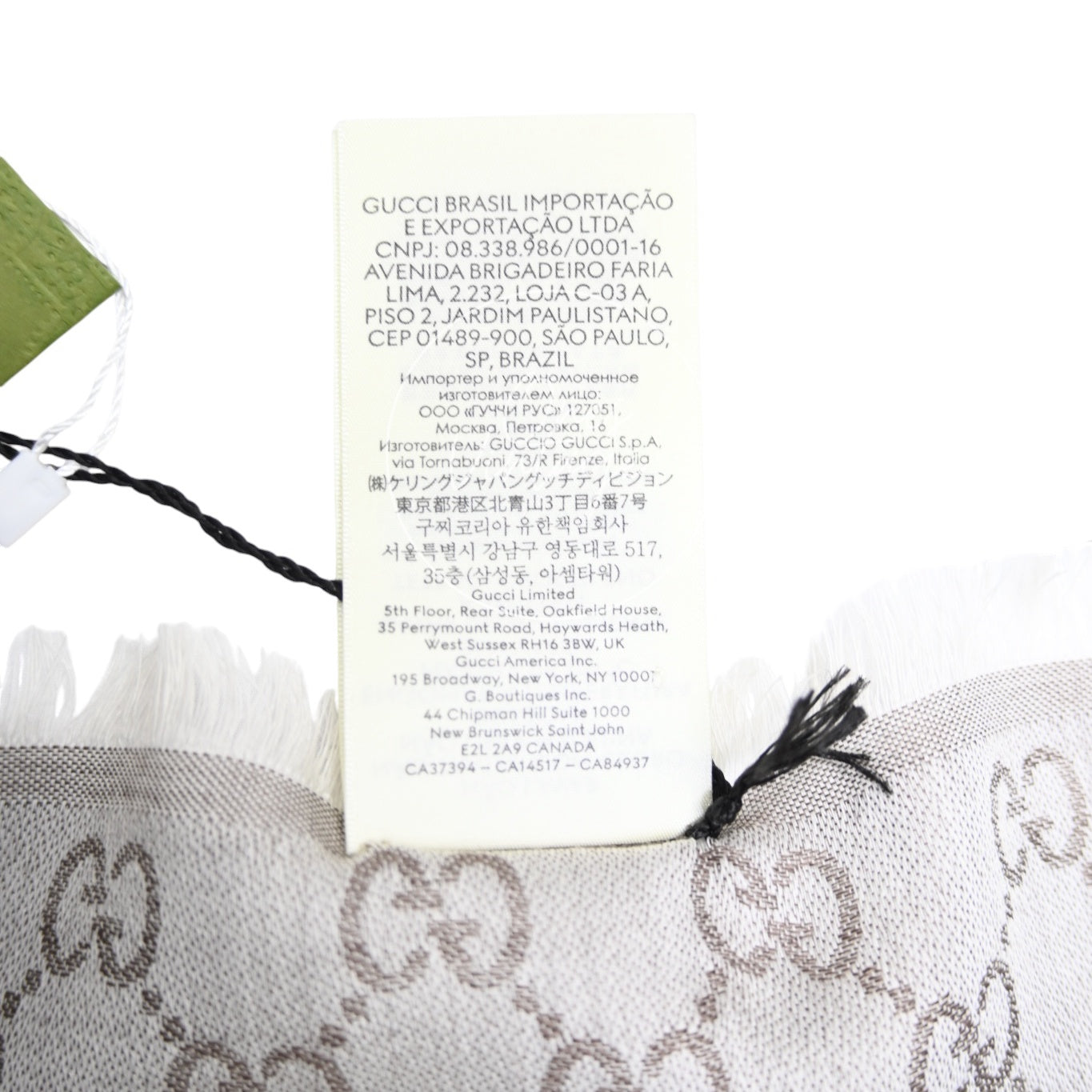 Gucci Grey GG Supreme Wool Shawl
