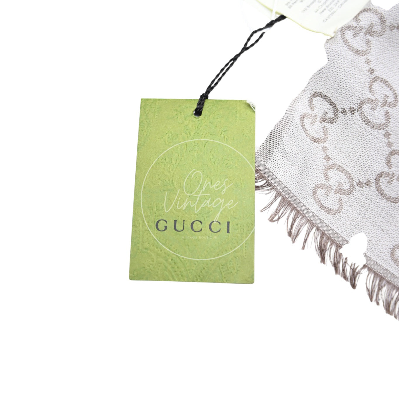 Gucci Grey GG Supreme Wool Shawl