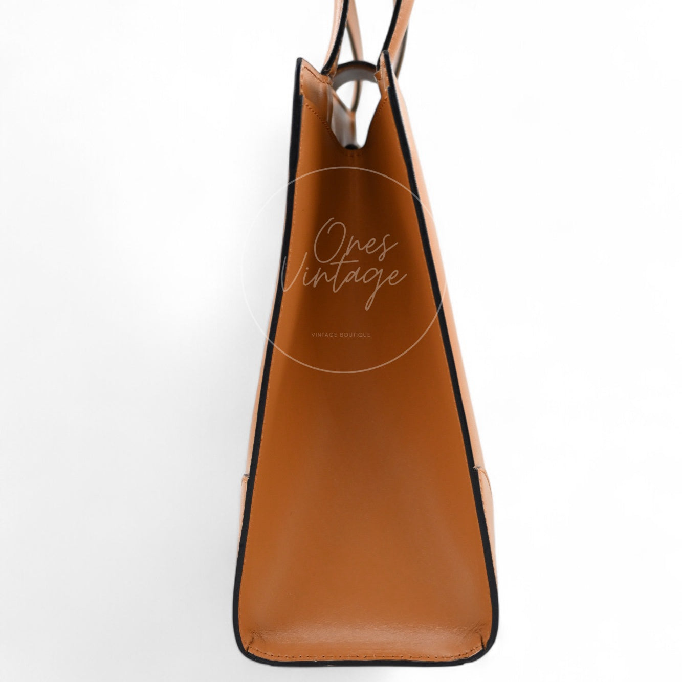 Celine Beige Smooth Calfskin Hand Bag Caramel