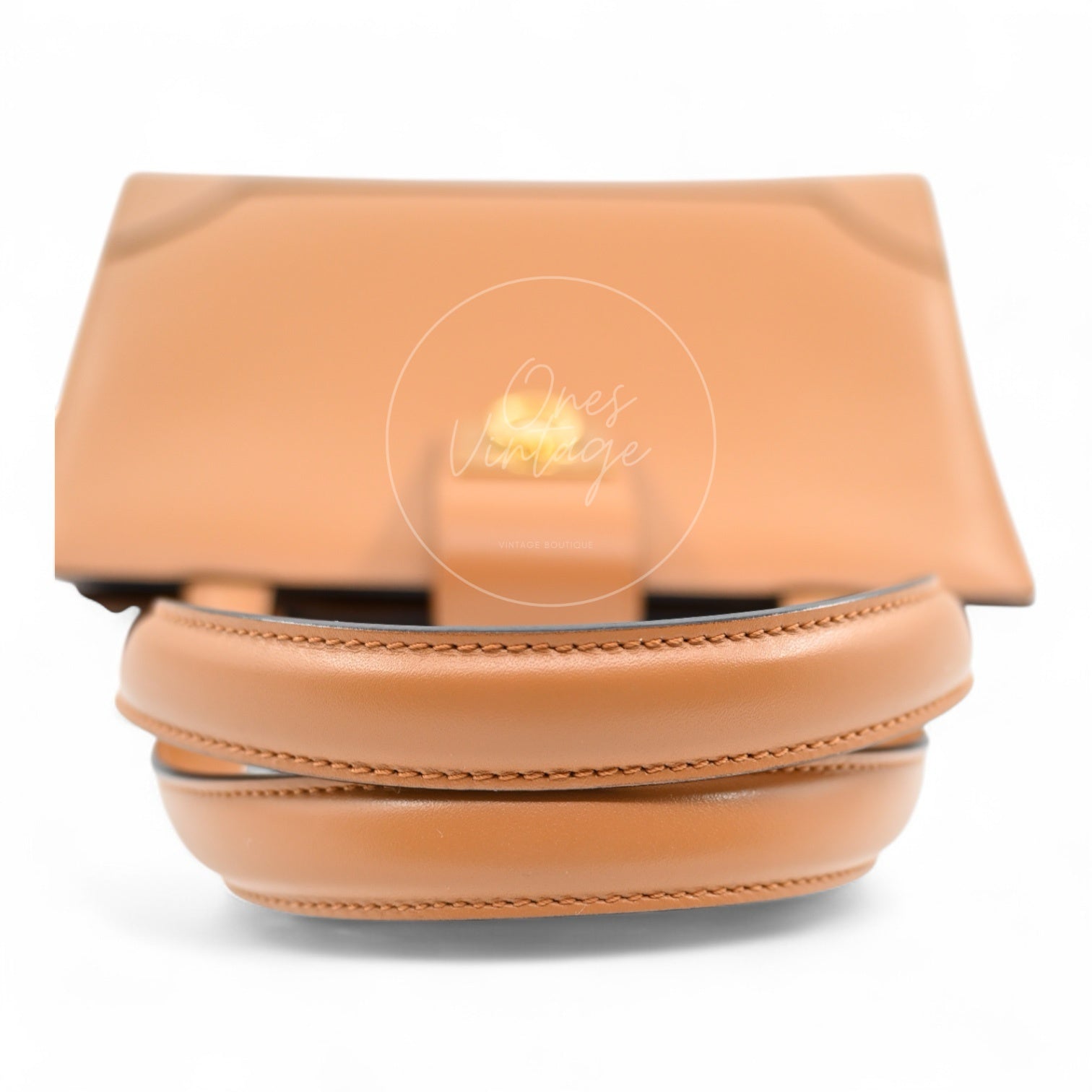 Celine Beige Smooth Calfskin Hand Bag Caramel