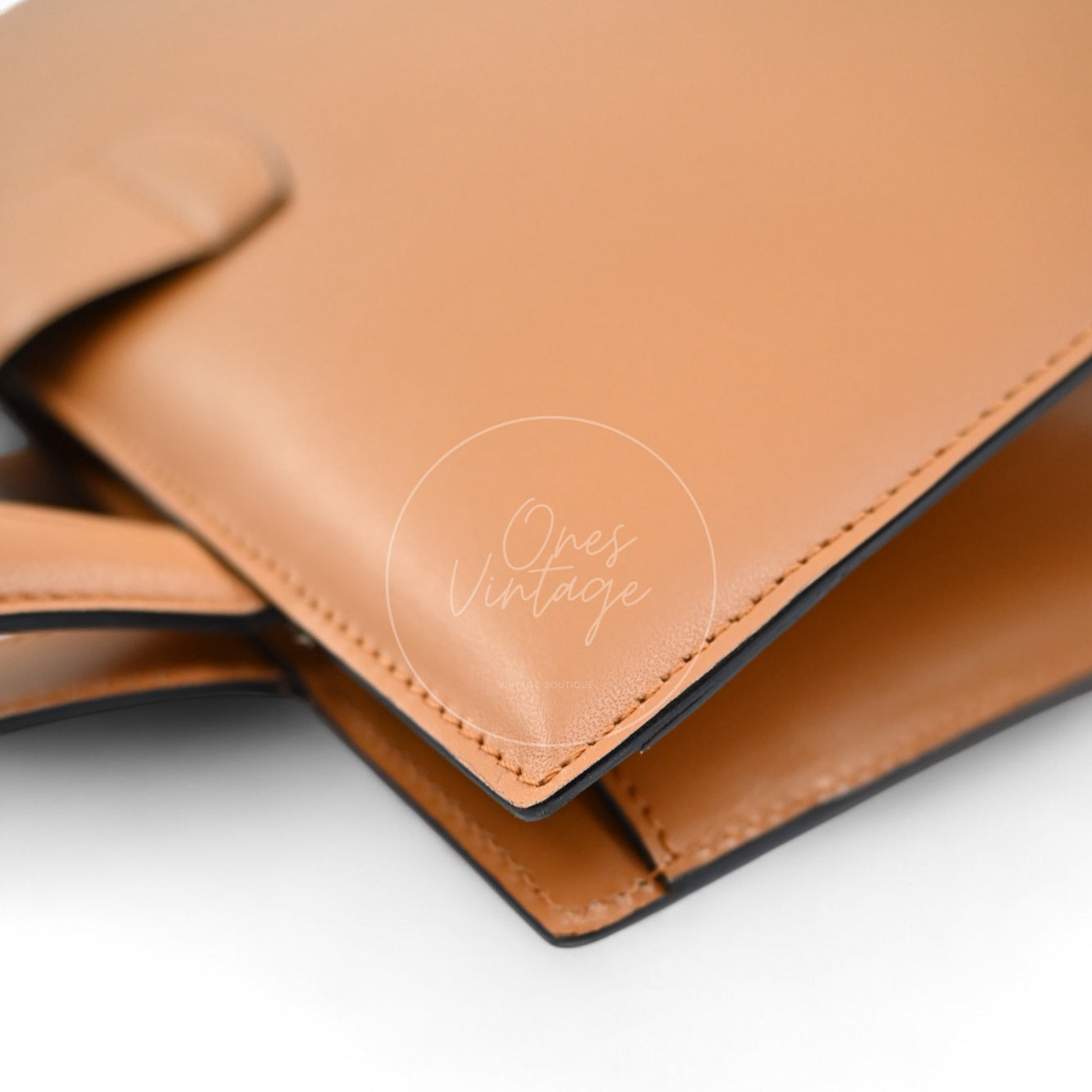 Celine Beige Smooth Calfskin Hand Bag Caramel