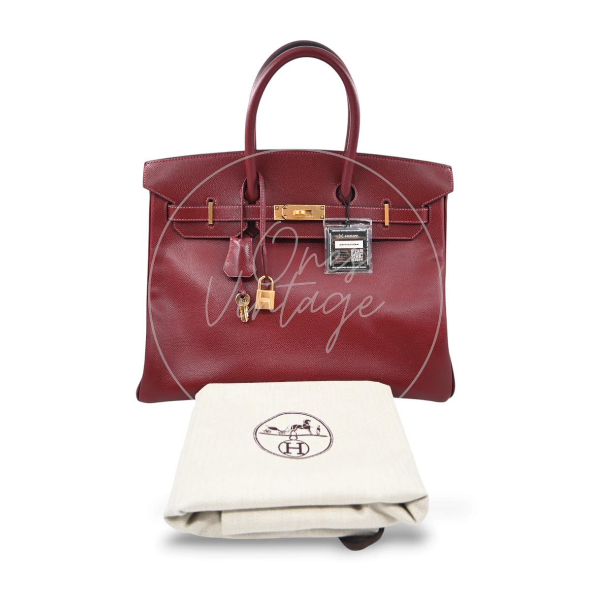 Hermes Birkin 35 Epsom GHW Burgundy Square G
