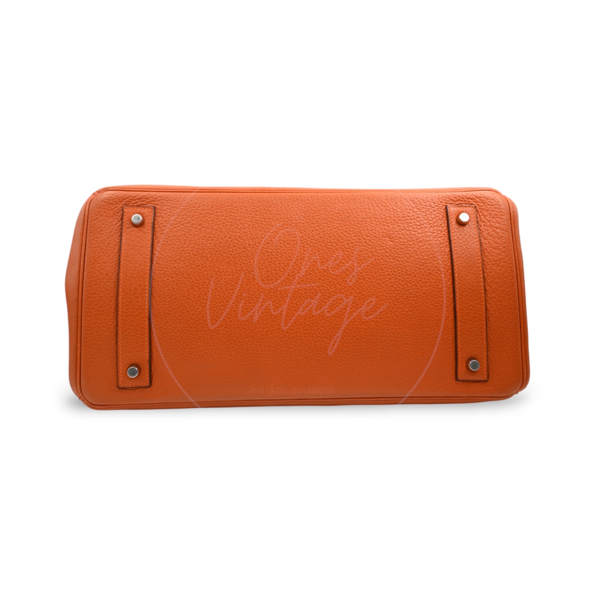 Hermes Shoulder Birkin 42 JPG Handbag PHW Orange Square I