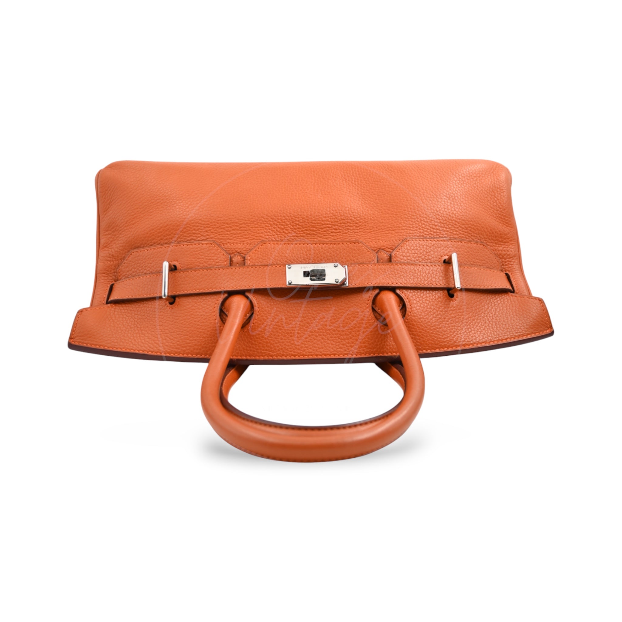 Hermes Shoulder Birkin 42 JPG Handbag PHW Orange Square I