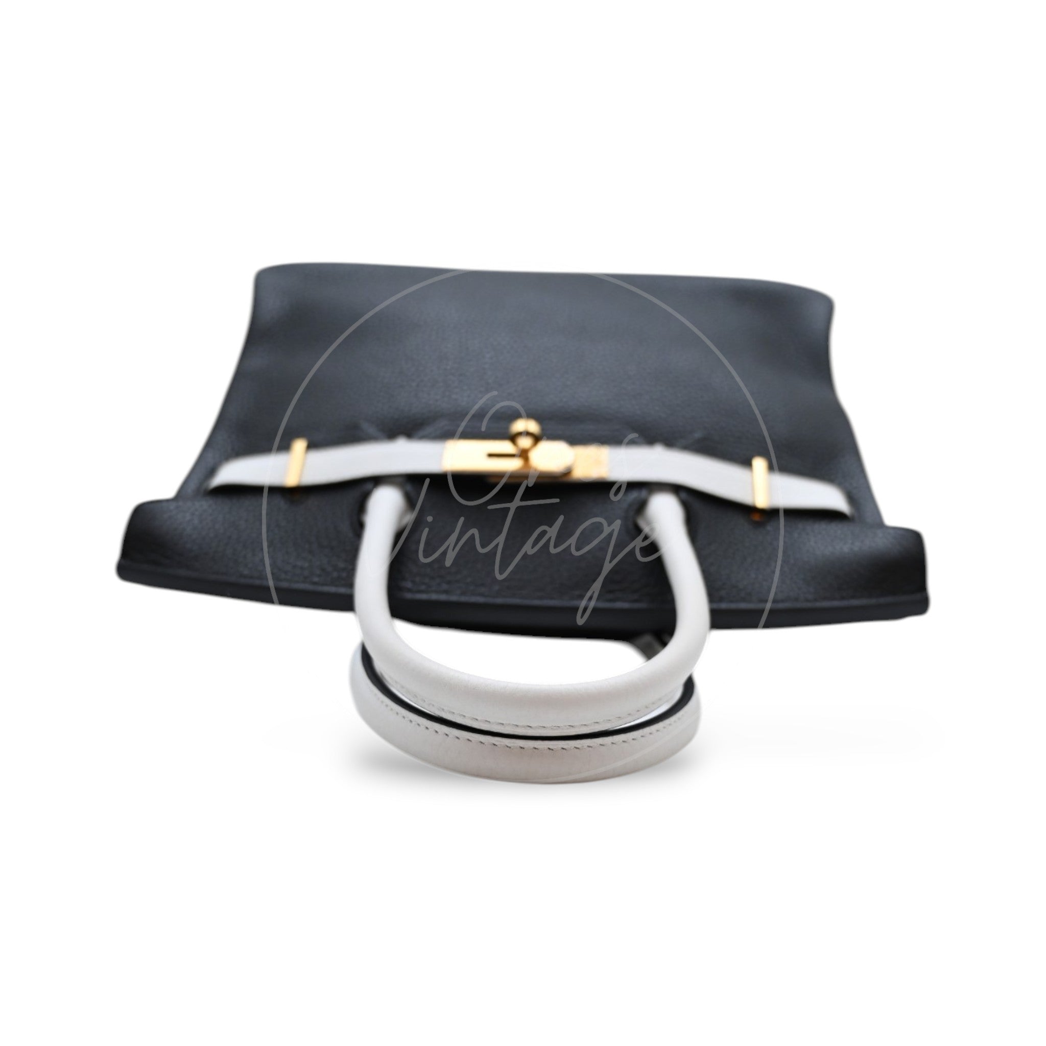 Hermes Birkin 30 HSS GHW Black and White Stamp C