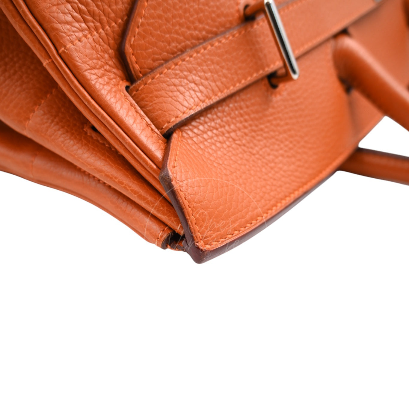 Hermes Shoulder Birkin 42 JPG Handbag PHW Orange Square I