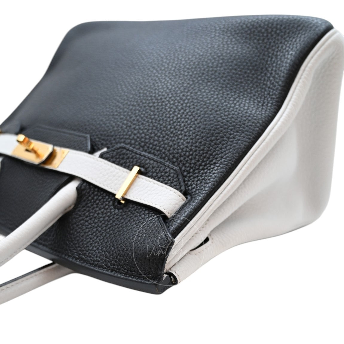 Hermes Birkin 30 HSS GHW Black and White Stamp C