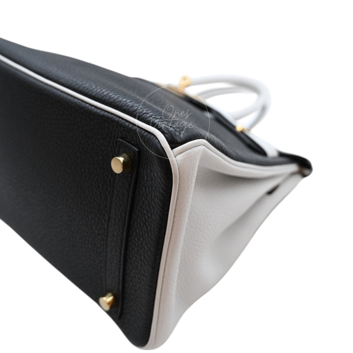 Hermes Birkin 30 HSS GHW Black and White Stamp C