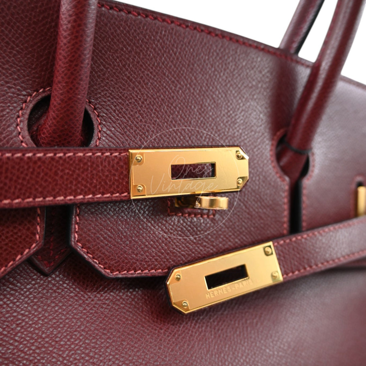 Hermes Birkin 35 Epsom GHW Burgundy Square G