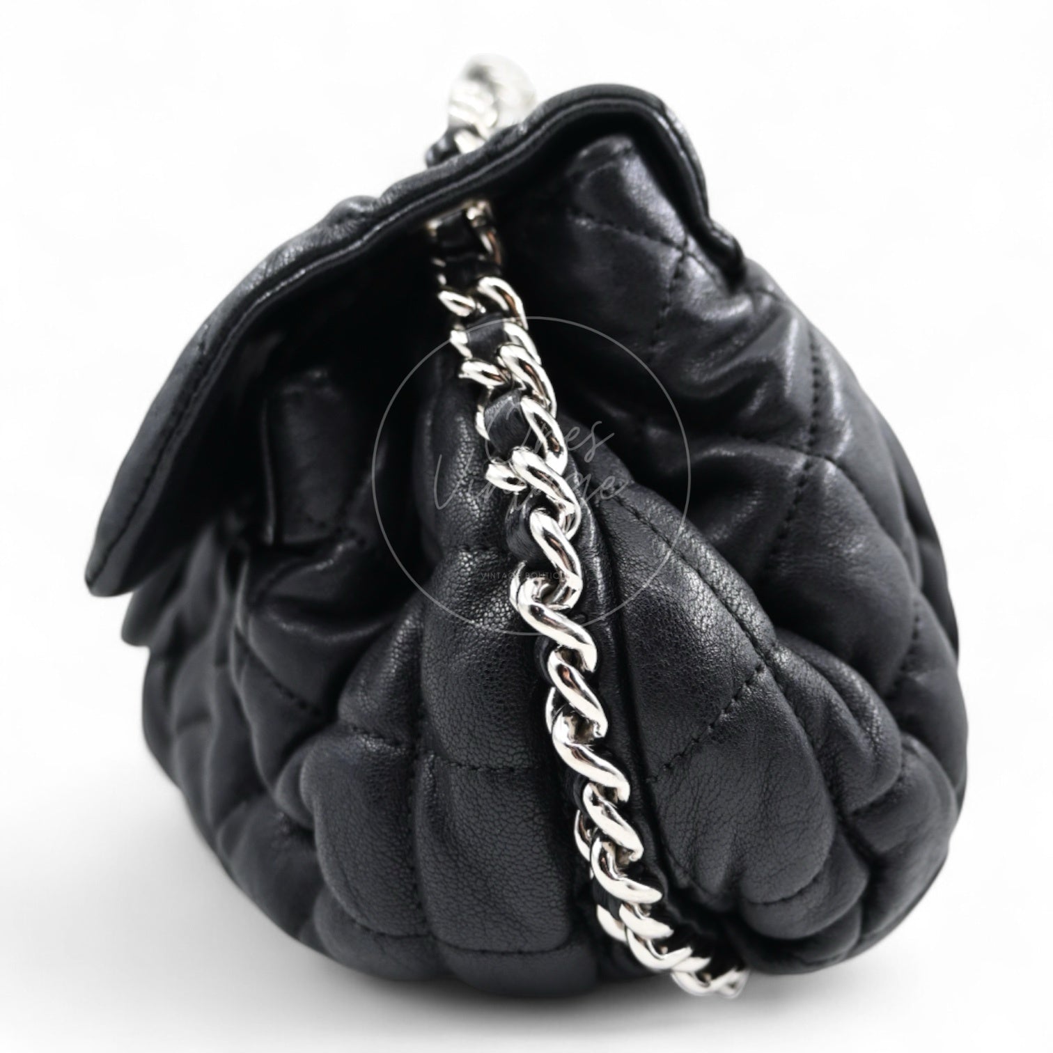 Chanel Black Caviar Chain Around Shoulder Bag SHW Black Series 15