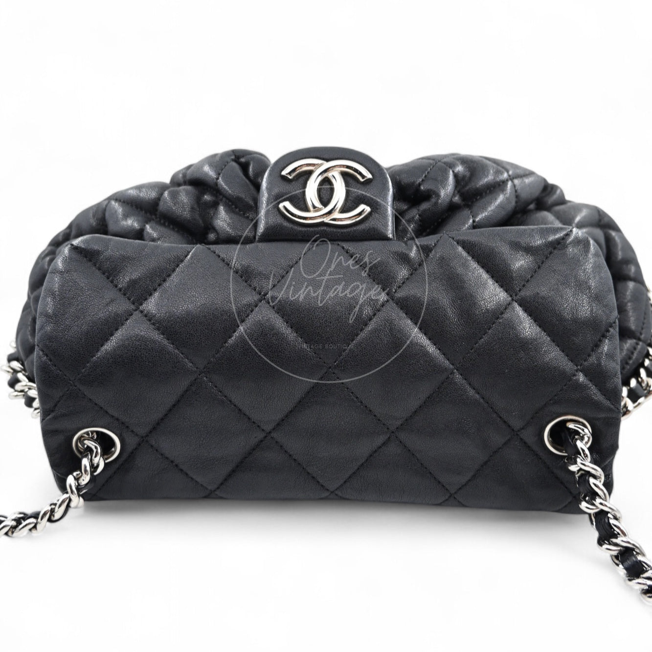 Chanel Black Caviar Chain Around Shoulder Bag SHW Black Series 15